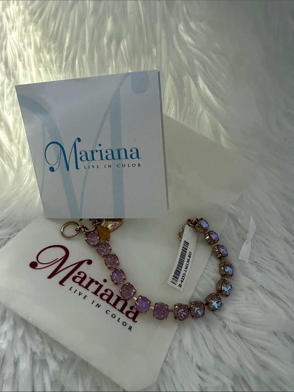NWT- Mariana Pink Lavender Bracelet with Golden- Tone Accents